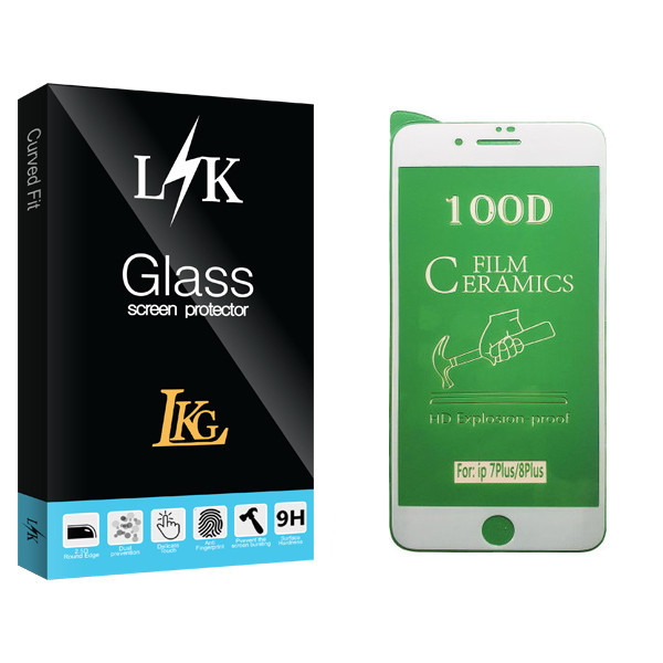 محافظ صفحه نمایش سرامیکی ال کا جی مدل LK Glass مناسب برای گوشی موبایل اپل iPhone 8 Plus