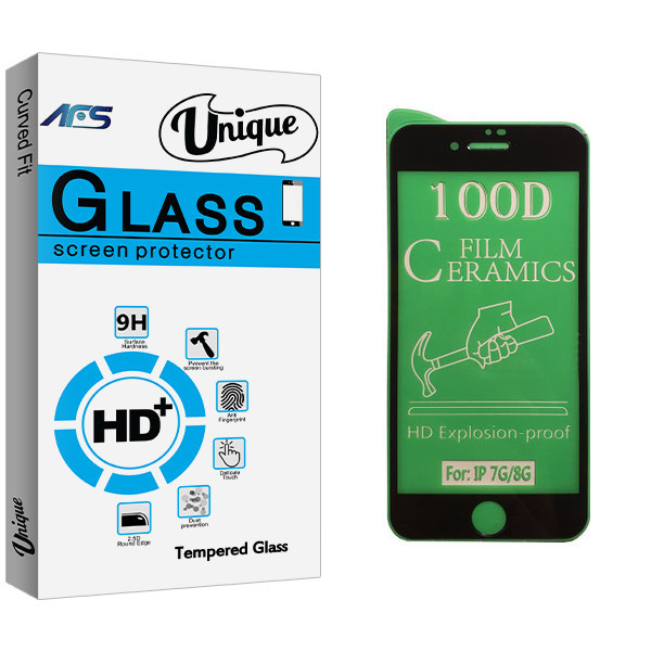 محافظ صفحه نمایش سرامیکی ای اف اس مدل Unique Glass مناسب برای گوشی موبایل اپل iPhone 7