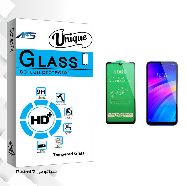محافظ صفحه نمایش سرامیکی ای اف اس مدل Unique Glass مناسب برای گوشی موبایل شیائومی Redmi 7