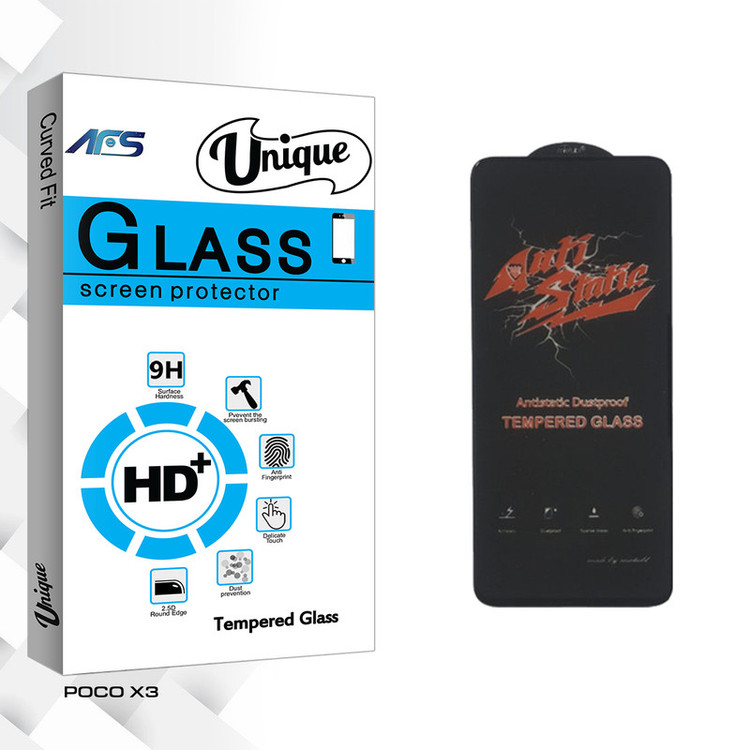 محافظ صفحه نمایش ای اف اس مدل Unique GlassANTI-STATIC مناسب برای گوشی موبایل شیائومی POCO X3