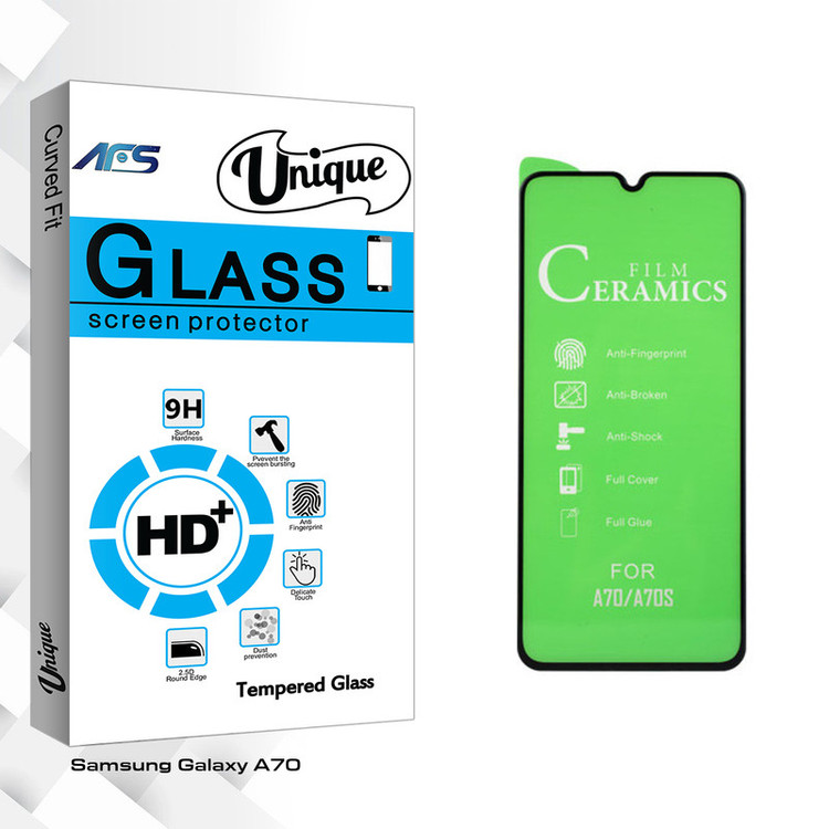 محافظ صفحه نمایش ای اف اس مدل Unique Glass مناسب برای گوشی موبایل سامسونگ Galaxy A70