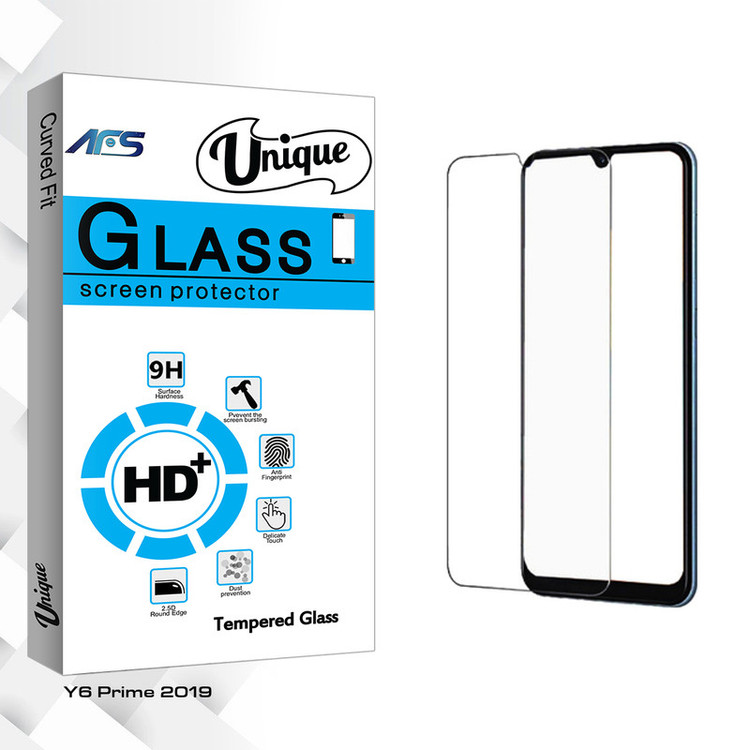محافظ صفحه نمایش شیشه ای ای اف اس مدل Unique Glass مناسب برای گوشی موبایل هوآوی Y6 Prime 2019