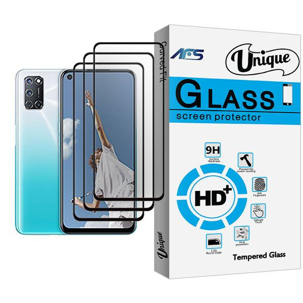 محافظ صفحه نمایش ای اف اس مدل Unique Glass MIX003 مناسب برای گوشی موبایل اوپو A52 بسته سه عددی