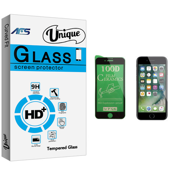 محافظ صفحه نمایش سرامیکی ای اف اس مدل Unique Glass مناسب برای گوشی موبایل اپل iPhone 7