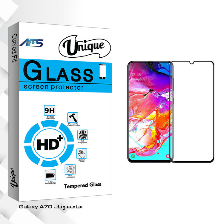 محافظ صفحه نمایش ای اف اس مدل Unique Glass مناسب برای گوشی موبایل سامسونگ Galaxy A70