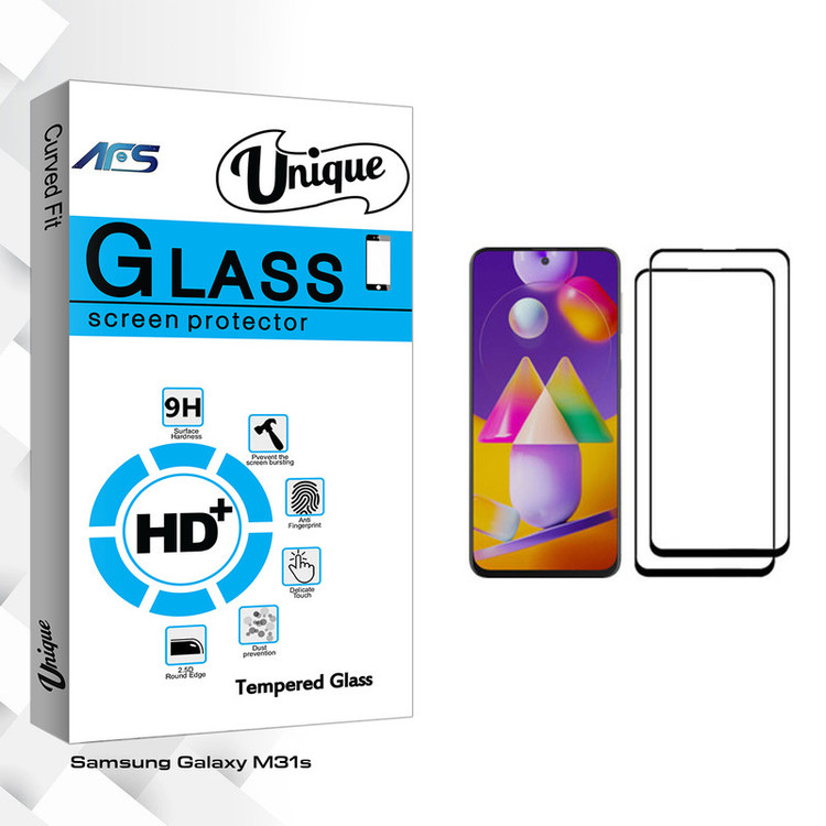 محافظ صفحه نمایش ای اف اس مدل Unique Glass مناسب برای گوشی موبایل سامسونگ Galaxy M31s بسته دو عددی