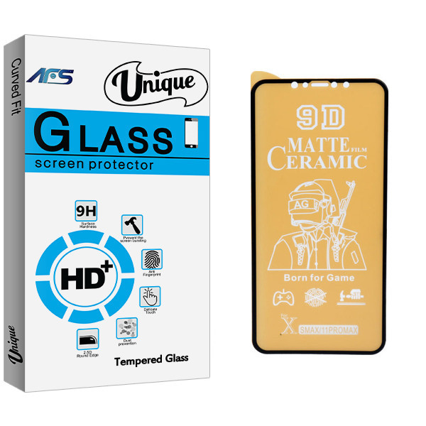 محافظ صفحه نمایش سرامیکی مات ای اف اس مدل Unique Glass مناسب برای گوشی موبایل اپل iphone 11 Pro Max/ XS Max