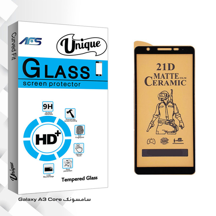 محافظ صفحه نمایش سرامیکی ای اف اس مدل Unique Glass مناسب برای گوشی موبایل سامسونگ Galaxy A3 Core