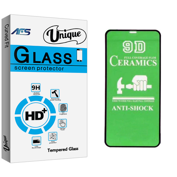 محافظ صفحه نمایش 9D ای اف اس مدل Unique Glass مناسب برای گوشی موبایل اپل Iphone XR/11