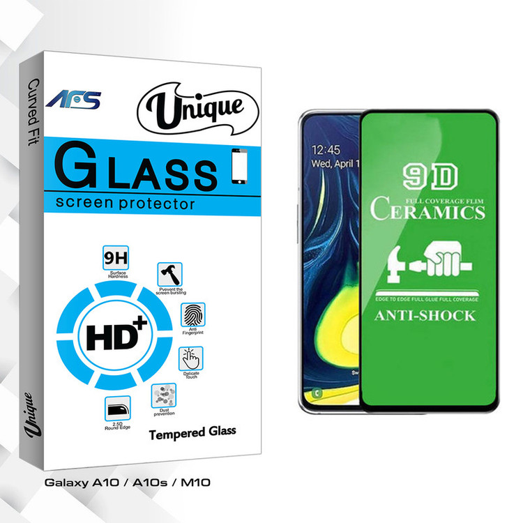 محافظ صفحه نمایش 9D ای اف اس مدل Unique Glass مناسب برای گوشی موبایل سامسونگ Galaxy A10 / A10s / M10