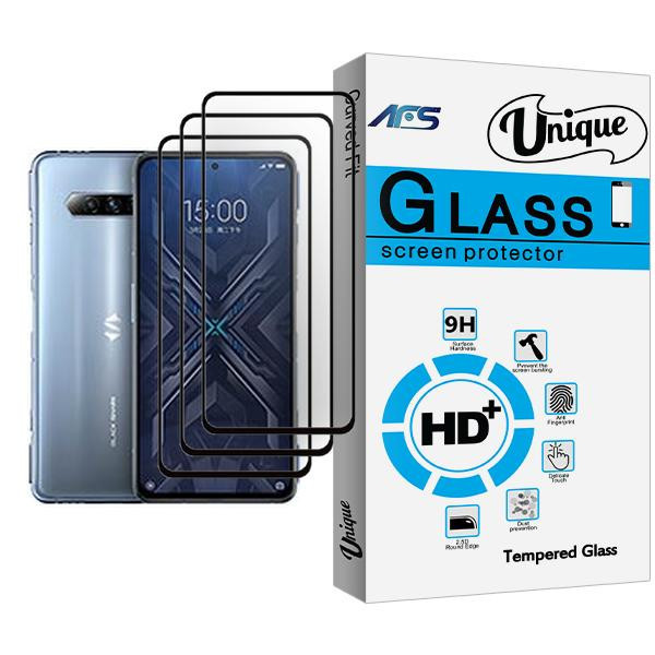 محافظ صفحه نمایش ای اف اس مدل Unique Glass MIX003 مناسب برای گوشی موبایل شیائومی Black Shark 4 بسته سه عددی