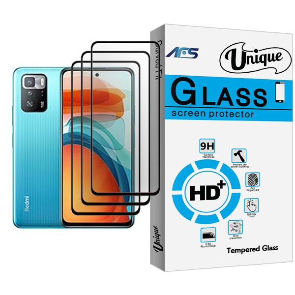 محافظ صفحه نمایش ای اف اس مدل Unique Glass MIX003 مناسب برای گوشی موبایل شیائومی Poco X3 GT بسته سه عددی