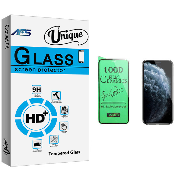 محافظ صفحه نمایش سرامیکی ای اف اس مدل Unique Glass مناسب برای گوشی موبایل اپل iPhone 11 Pro