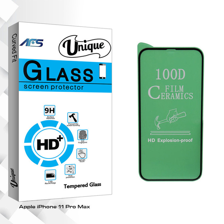 محافظ صفحه نمایش سرامیکی ای اف اس مدل Unique Glass مناسب برای گوشی موبایل اپل iPhone 11 Pro Max
