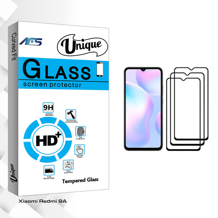 محافظ صفحه نمایش ای اف اس مدل Unique Glass مناسب برای گوشی موبایل شیائومی Redmi 9A بسته سه عددی