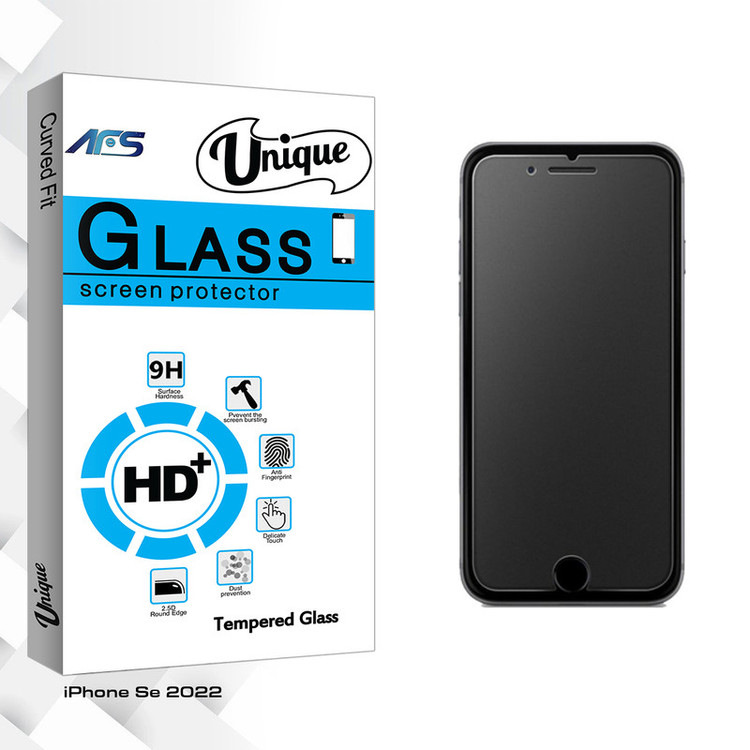 محافظ صفحه نمایش شیشه ای ای اف اس مدل Unique Glass مناسب برای گوشی موبایل اپل iPhone Se 2022