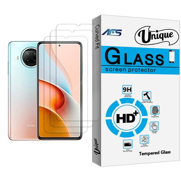 محافظ صفحه نمایش ای اف اس مدل Unique Glass MIX003 مناسب برای گوشی موبایل شیائومی Redmi Note 9 Pro 5G بسته سه عددی