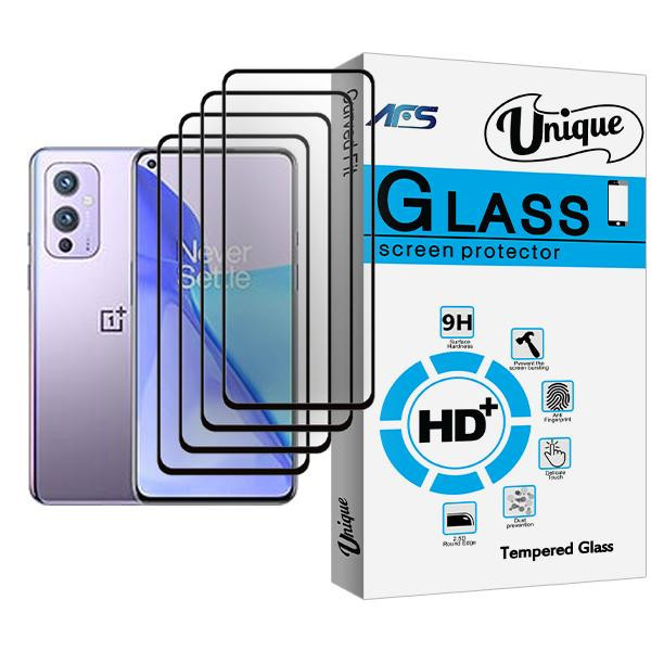 محافظ صفحه نمایش ای اف اس مدل Unique Glass MIX004 مناسب برای گوشی موبایل وان پلاس 9 بسته چهار عددی