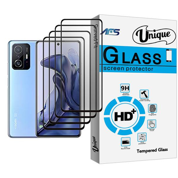 محافظ صفحه نمایش ای اف اس مدل Unique Glass MIX004 مناسب برای گوشی موبایل شیائومی 11T بسته چهار عددی