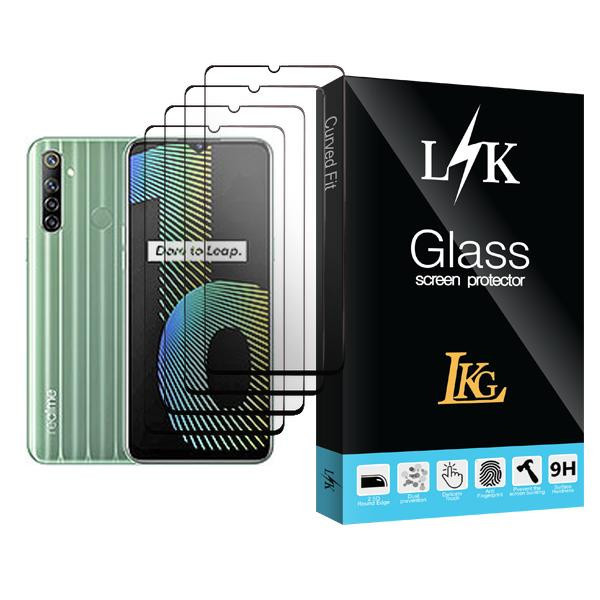 محافظ صفحه نمایش ال کا جی مدل LK Glass MIX004 مناسب برای گوشی موبایل ریلمی Narzo 10 بسته چهار عددی