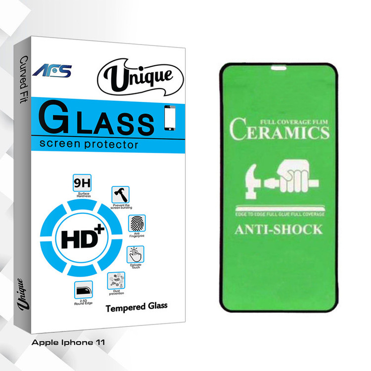 محافظ صفحه نمایش ای اف اس مدل Unique Glass مناسب برای گوشی موبایل اپل Iphone 11