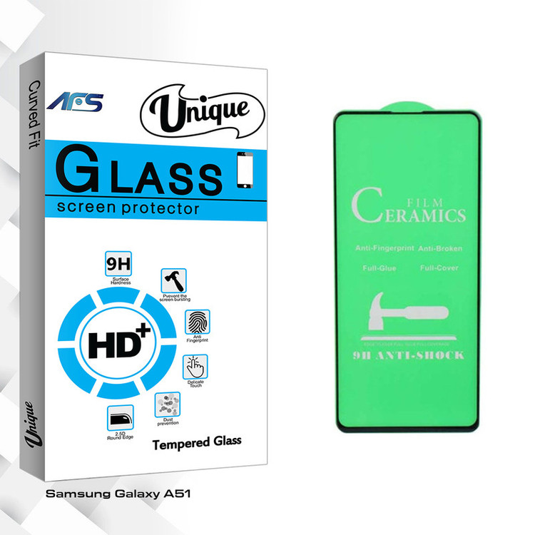 محافظ صفحه نمایش سرامیکی ای اف اس مدل Unique Glass مناسب برای گوشی موبایل سامسونگ Galaxy A51