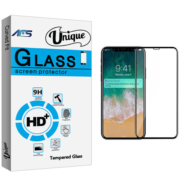 محافظ صفحه نمایش ای اف اس مدل Unique Glass مناسب برای گوشی موبایل اپل iPhone X