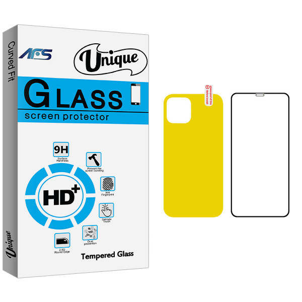 محافظ صفحه نمایش و پشت گوشی ای اف اس مدل Unique Glass مناسب برای گوشی موبایل اپل iPhone 12 Pro Max