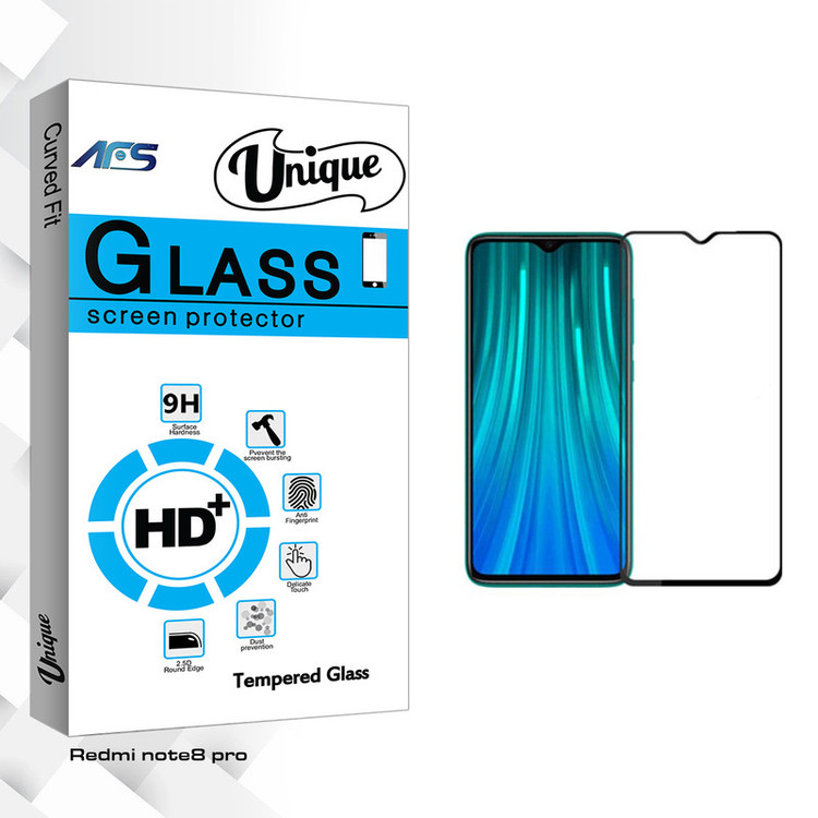 محافظ صفحه نمایش ای اف اس مدل Unique Glass مناسب برای گوشی موبایل Redmi note8 pro