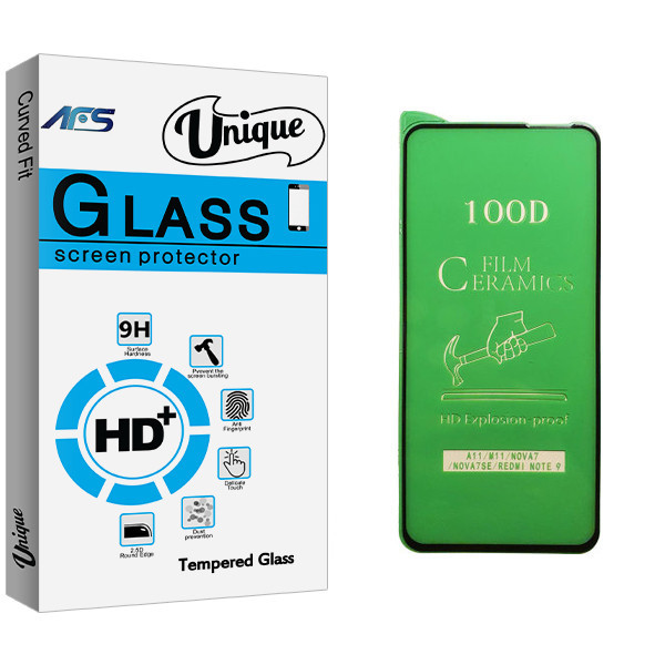 محافظ صفحه نمایش سرامیکی ای اف اس مدل Unique Glass مناسب برای گوشی موبایل سامسونگ Galaxy M11