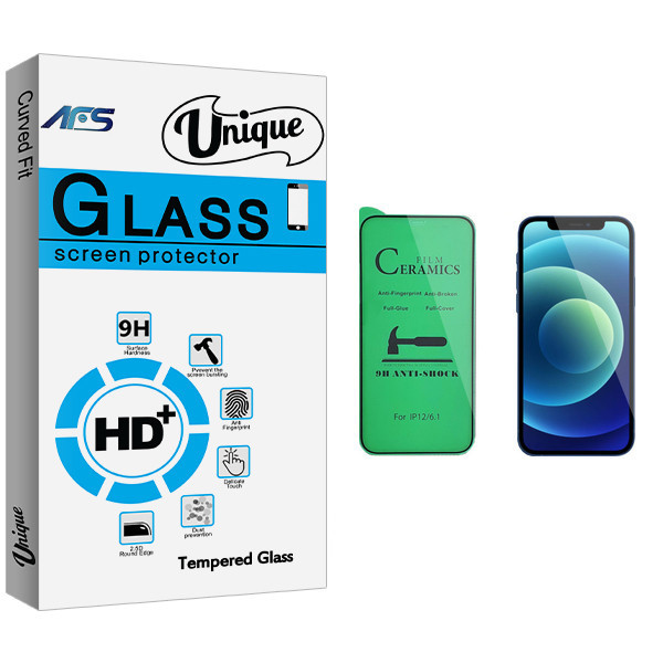 محافظ صفحه نمایش سرامیکی ای اف اس مدل Unique Glass مناسب برای گوشی موبایل اپل iPhone 12 Pro