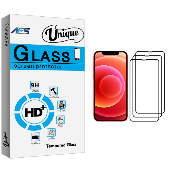 محافظ صفحه نمایش ای اف اس مدل Unique Glass مناسب برای گوشی موبایل اپل iPhone 12 Mini بسته 3 عددی