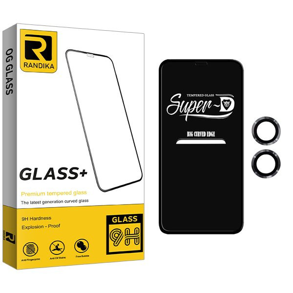 محافظ صفحه نمایش راندیکا مدل RK SuperD مناسب برای گوشی موبایل اپل iPhone 11 به همراه محافظ لنز گوشی