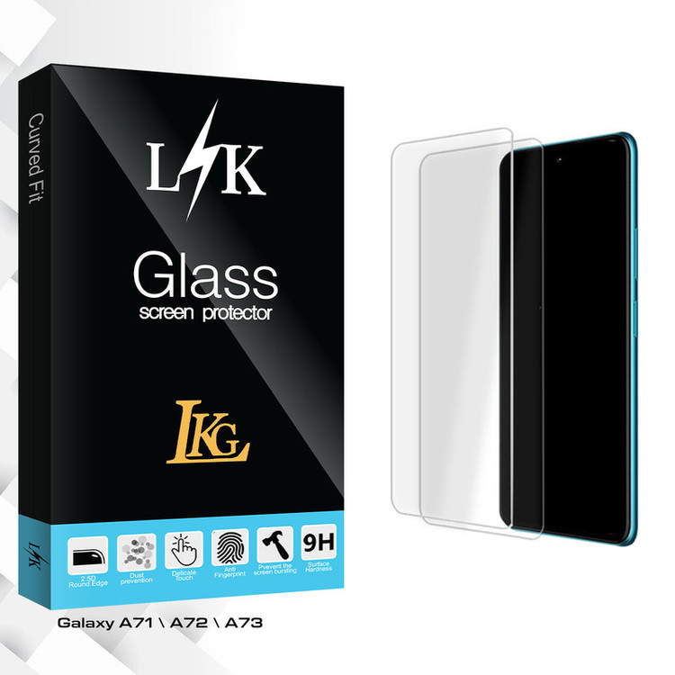 محافظ صفحه نمایش شیشه ای ال کا جی مدل LK Glass MIX2 مناسب برای گوشی موبایل سامسونگ Galaxy A71 \ A72 \ A73 بسته دو عددی