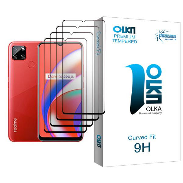 محافظ صفحه نمایش کولینگ مدل Olka Glass MIX004 مناسب برای گوشی موبایل ریلمی C12 بسته چهار عددی
