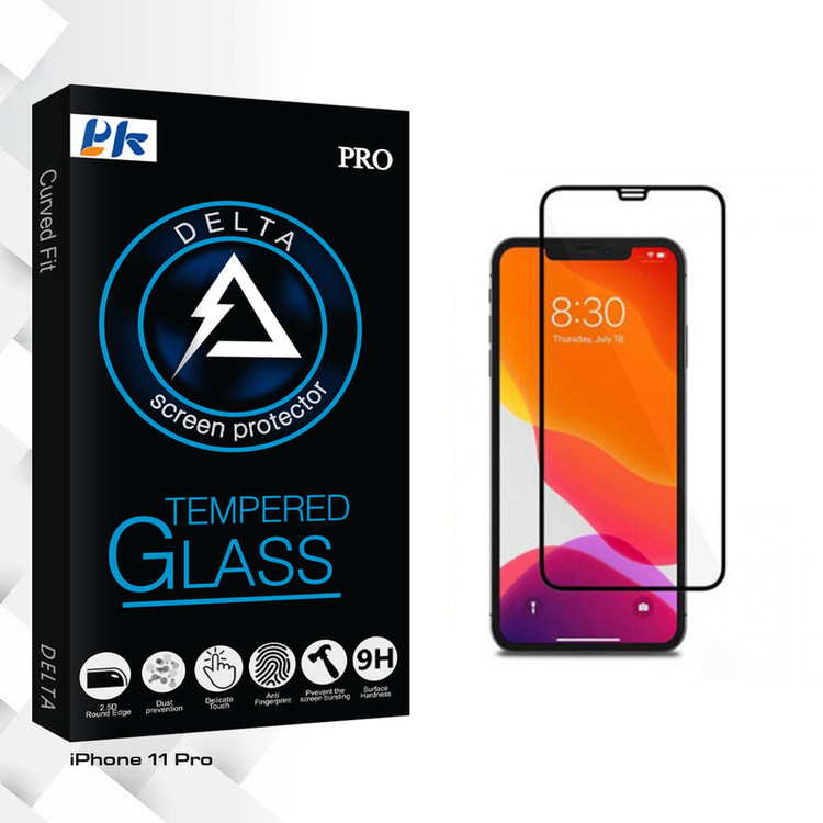 محافظ صفحه نمایش سرامیکی پی کی مدل Delta Glass مناسب برای گوشی موبایل اپل iPhone11 Pro