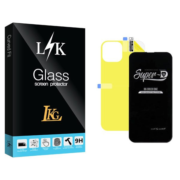 محافظ صفحه نمایش ال کا جی مدل LKK SuperD مناسب برای گوشی موبایل اپل iPhone 13 به همراه محافظ پشت گوشی