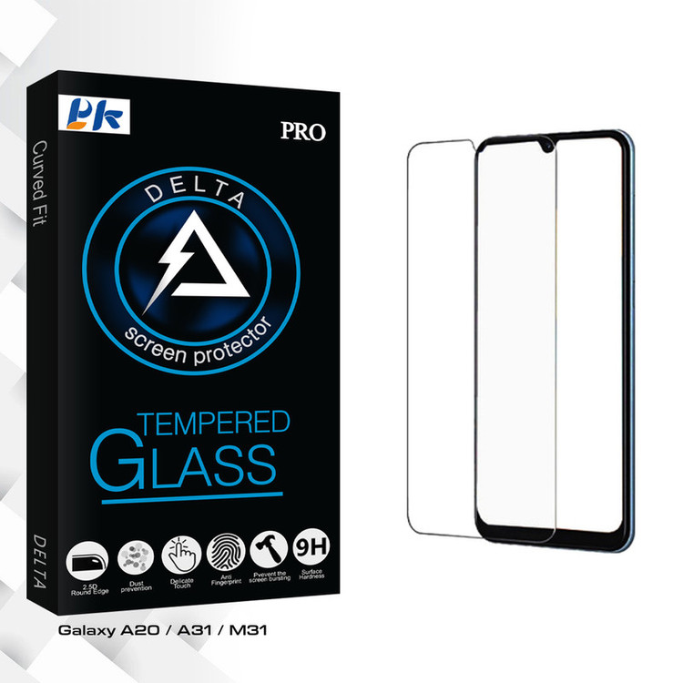 محافظ صفحه نمایش شیشه ای پی کی مدل Delta Glass مناسب برای گوشی موبایل سامسونگ Galaxy A20 / A31 / M31