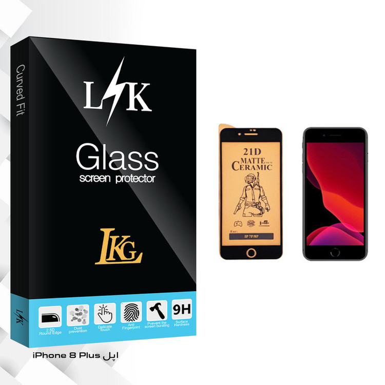 محافظ صفحه نمایش سرامیکی ال کا جی مدل LK Glass مناسب برای گوشی موبایل اپل iPhone 8 Plus