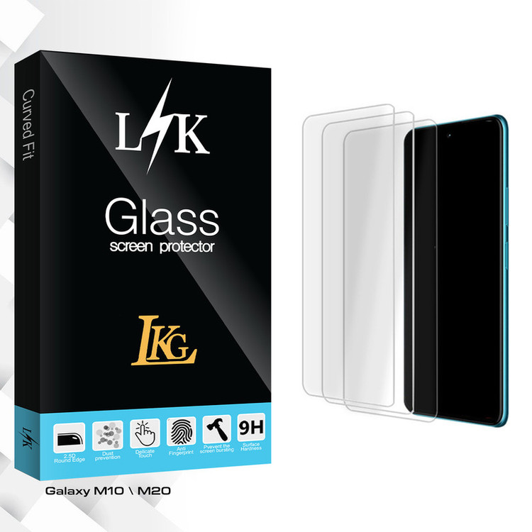 محافظ صفحه نمایش شیشه ای ال کا جی مدل LK Glass MIX3 مناسب برای گوشی موبایل سامسونگ Galaxy M10 \ M20 بسته سه عددی