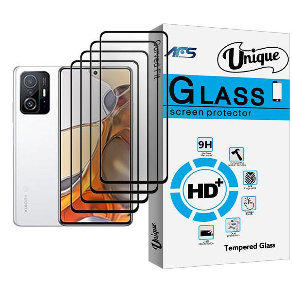 محافظ صفحه نمایش ای اف اس مدل Unique Glass MIX004 مناسب برای گوشی موبایل شیائومی 11T Pro بسته چهار عددی