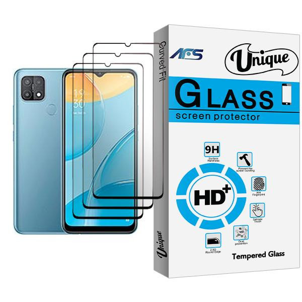 محافظ صفحه نمایش ای اف اس مدل Unique Glass MIX003 مناسب برای گوشی موبایل اوپو A15 بسته سه عددی