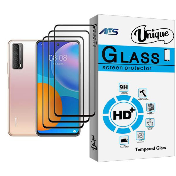محافظ صفحه نمایش ای اف اس مدل Unique Glass MIX003 مناسب برای گوشی موبایل هوآوی P smart 2021 بسته سه عددی