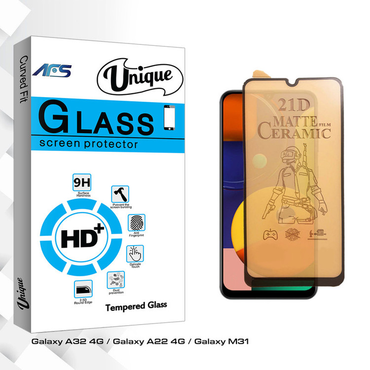 محافظ صفحه نمایش سرامیکی مات ای اف اس مدل Unique Pro مناسب برای گوشی موبایل سامسونگ Galaxy A32 4G / Galaxy A22 4G / Galaxy M31