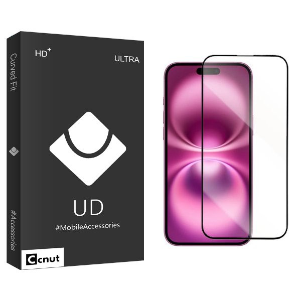 محافظ صفحه نمایش شیشه ای کوکونات مدل UDBnewpkg مناسب برای گوشی موبایل اپل iPhone 16
