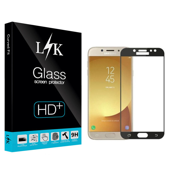 محافظ صفحه نمایش شیشه ای ال کی مدل +HD مناسب برای گوشی موبایل سامسونگ J5 Pro