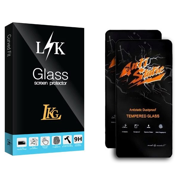 محافظ صفحه نمایش آنتی‌استاتیک ال کا جی مناسب برای گوشی موبایل ردمی Note 9 Pro 4G / Note 9 Pro Max 4G / Note 9S 4G  - بسته دو عددی
