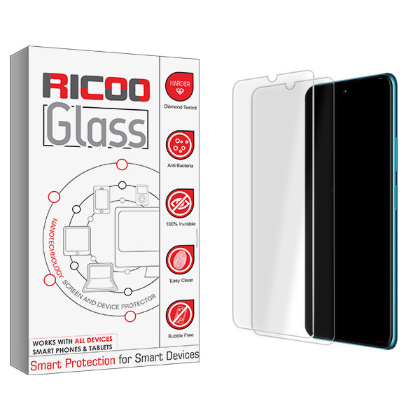 محافظ صفحه نمایش شیشه ای ریکو مدل Ricoo Glass MIX مناسب برای گوشی موبایل سامسونگ Galaxy A12 \ A12 Nacho بسته دو عددی