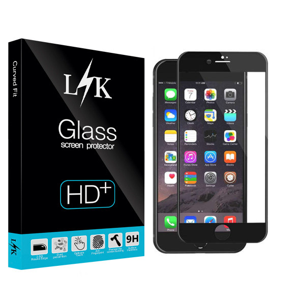 محافظ صفحه نمایش سرامیکی ال کی مدل Hard glass مناسب برای گوشی موبایل اپل Iphone 7