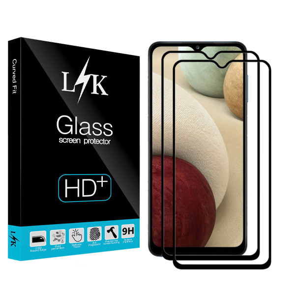 محافظ صفحه نمایش ال کی مدل +HD مناسب برای گوشی موبایل سامسونگ A12 بسته دو عددی